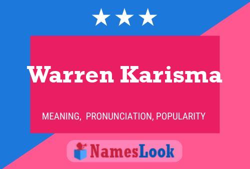 Постер имени Warren Karisma