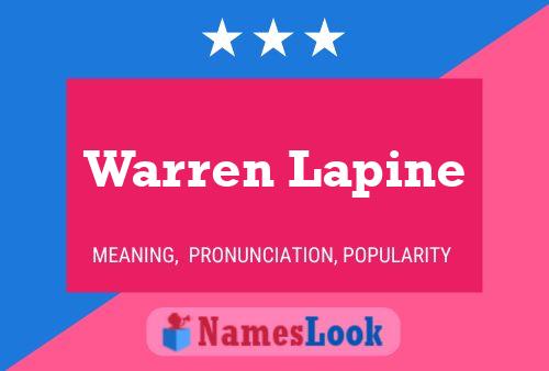 Постер имени Warren Lapine