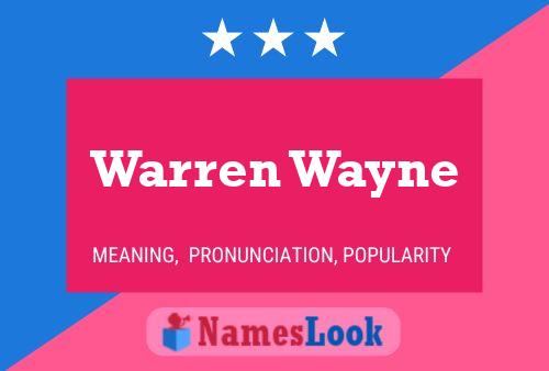 Постер имени Warren Wayne