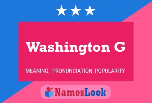 Постер имени Washington G