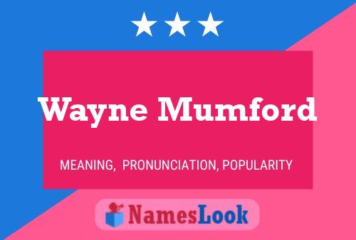 Постер имени Wayne Mumford