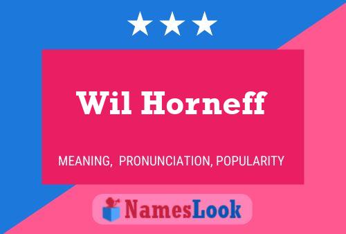 Постер имени Wil Horneff