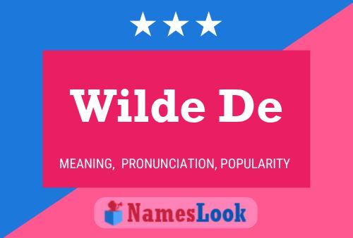 Постер имени Wilde De