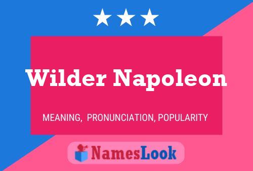 Постер имени Wilder Napoleon