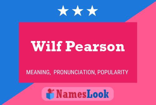 Постер имени Wilf Pearson