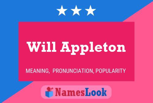 Постер имени Will Appleton