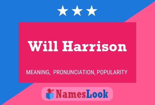 Постер имени Will Harrison