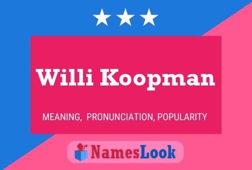 Постер имени Willi Koopman