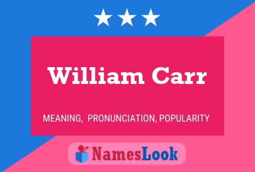 Постер имени William Carr