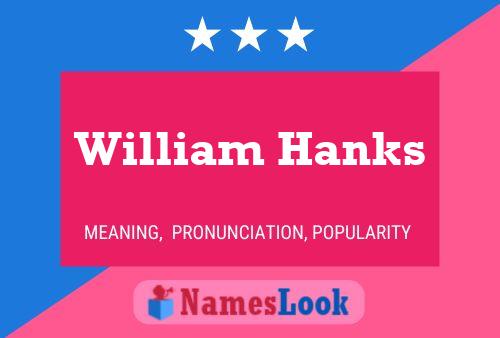 Постер имени William Hanks