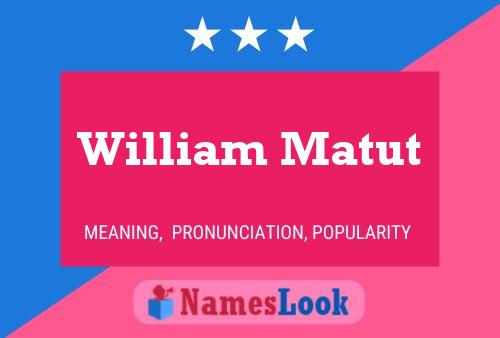 Постер имени William Matut