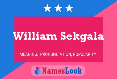 Постер имени William Sekgala