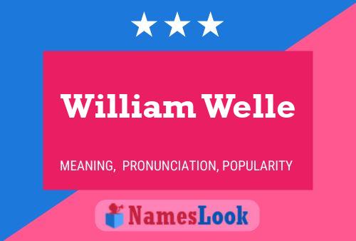 Постер имени William Welle