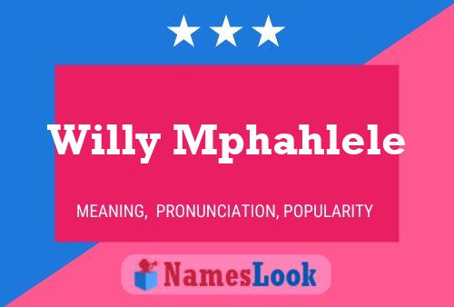 Постер имени Willy Mphahlele