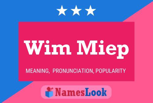 Постер имени Wim Miep