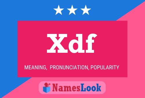 Постер имени Xdf