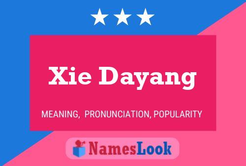 Постер имени Xie Dayang