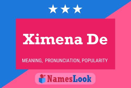 Постер имени Ximena De