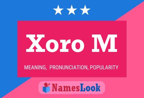 Постер имени Xoro M