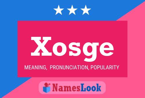 Постер имени Xosge