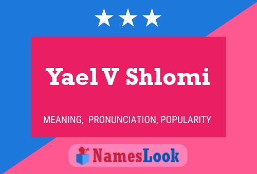 Постер имени Yael V Shlomi