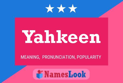 Постер имени Yahkeen