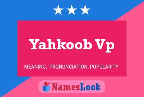 Постер имени Yahkoob Vp