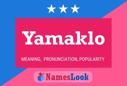 Постер имени Yamaklo