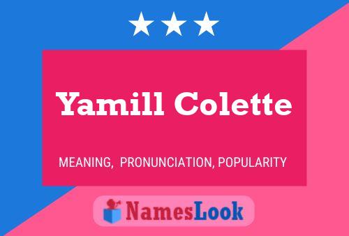 Постер имени Yamill Colette