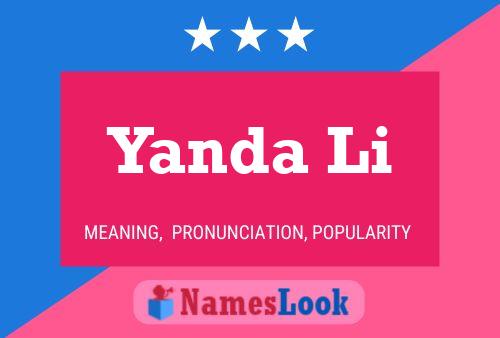 Постер имени Yanda Li