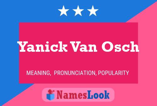 Постер имени Yanick Van Osch