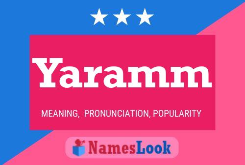 Постер имени Yaramm