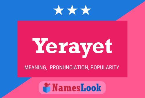 Постер имени Yerayet