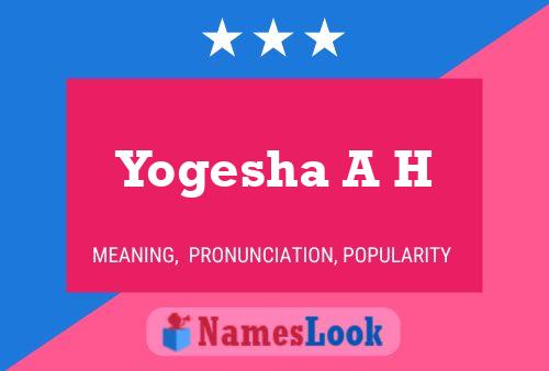 Постер имени Yogesha A H