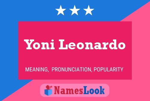 Постер имени Yoni Leonardo