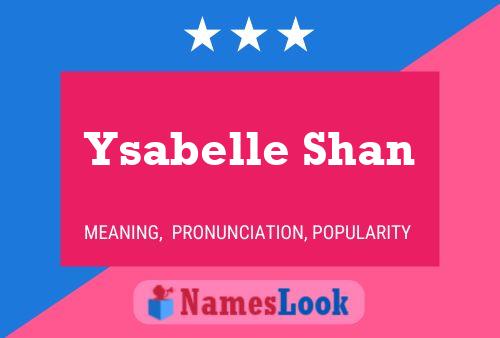 Постер имени Ysabelle Shan