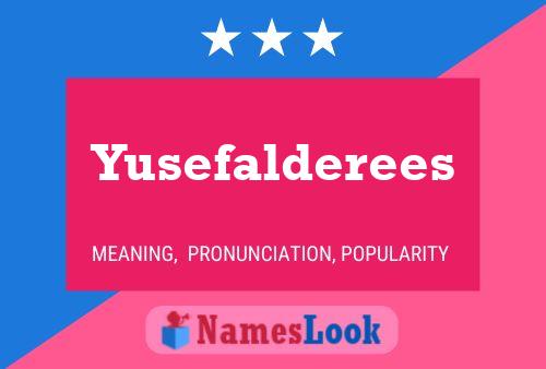 Постер имени Yusefalderees