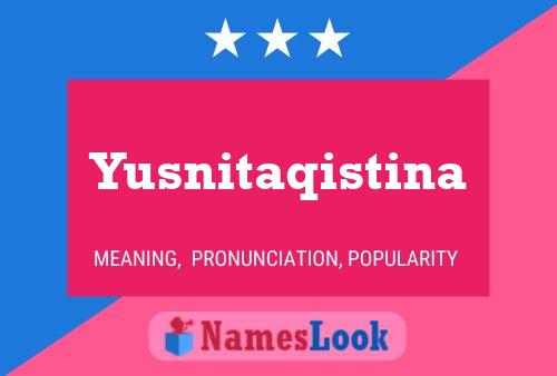 Постер имени Yusnitaqistina