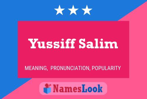 Постер имени Yussiff Salim