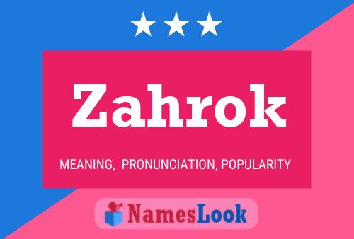 Постер имени Zahrok