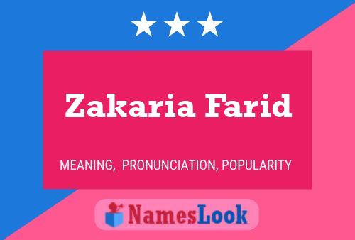 Постер имени Zakaria Farid