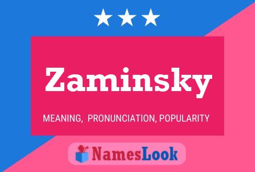 Постер имени Zaminsky