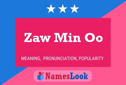 Постер имени Zaw Min Oo