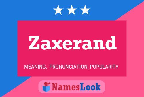 Постер имени Zaxerand