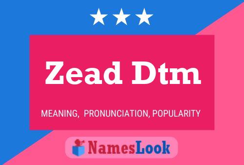 Постер имени Zead Dtm