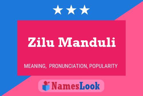 Постер имени Zilu Manduli