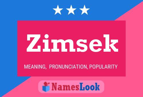 Постер имени Zimsek