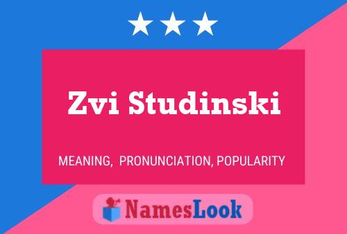 Постер имени Zvi Studinski